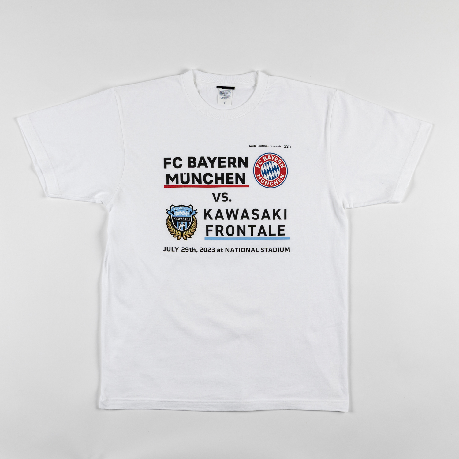 Tシャツ 対戦記念グッズ (バイエルン×川崎F)(S ホワイト): アパレル 